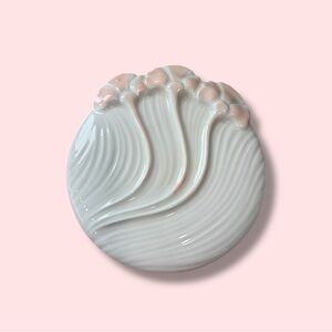 1980s Ceramic Trinket Dish with Soft Pink Accents